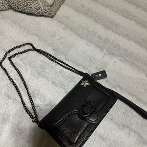Black Chain Crossbody Bag